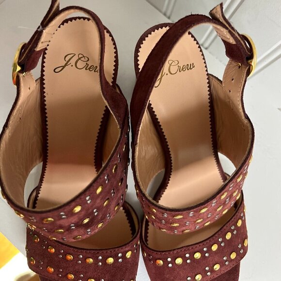 J.Crew Womens Stella Bright Ruby Slingbacks Size 7.5 - Picture 2 of 7